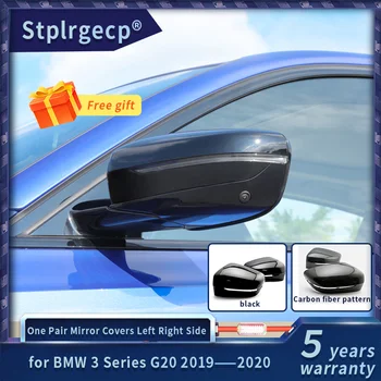 

For BMW 3 Series G20 2019 2020 One Pair Carbon Fiber Car Rearview Mirror Cover Cap