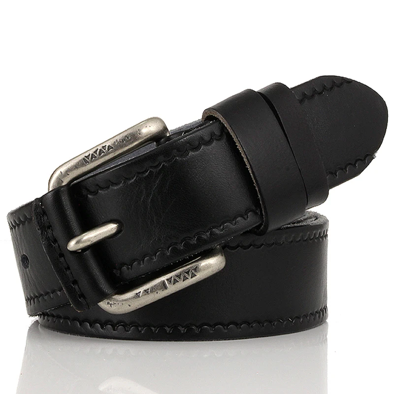 Top Layer Leather Cowskin Genuine Leather Belts Male Belt For Leather Belt Mens Belt Jeans Belts Pin Buckle Belt Jeans Classical Designer Strap Vintage Pin Buckle Belts For Men