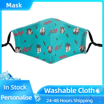 

Face Mask Children Boy And Girl Cartoon Polka Printed Washable and Reusable Double-layer Face Mouth Cover Maschere Mascarar