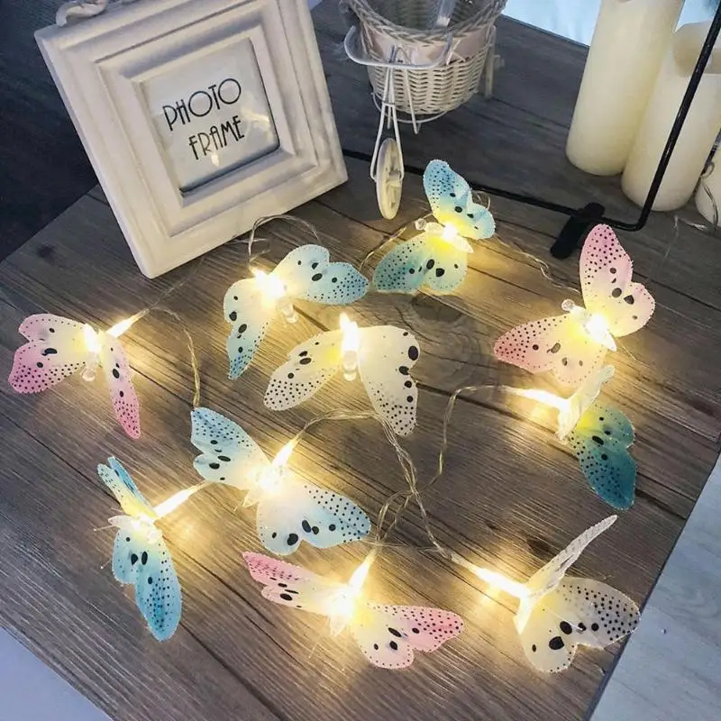 

10 LED Butterfly String Lights Home Hanging Fairy Light Christmas Decor