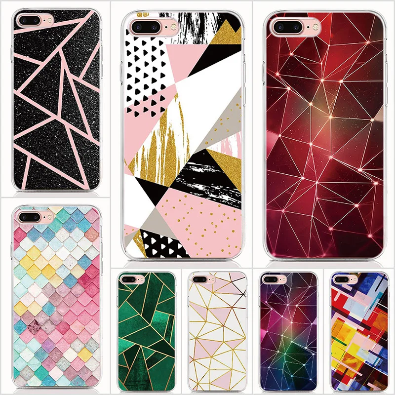 

For Google Pixel 3A XL 3A 2 2XL 3 3XL Soft Tpu Silicone Case Creatives Geometric Cover Protective Coque Shell Phone Cases
