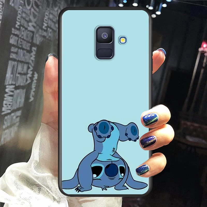 Lilo Stitch For Samsung Galaxy A8 A9 A7 A750 A6 A5 A3 A6S A8S Star Plus 2016 2017 2018 Black Soft Phone Case