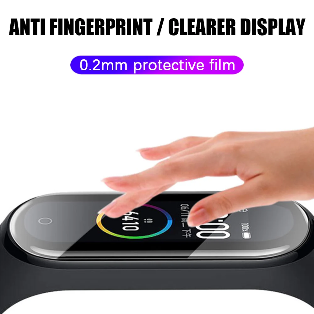 3D Screen Protector for Xiaomi Band4 Film Full Soft Protective Glass Screen Protection Case Anti-Scratch Protective Curved Cover