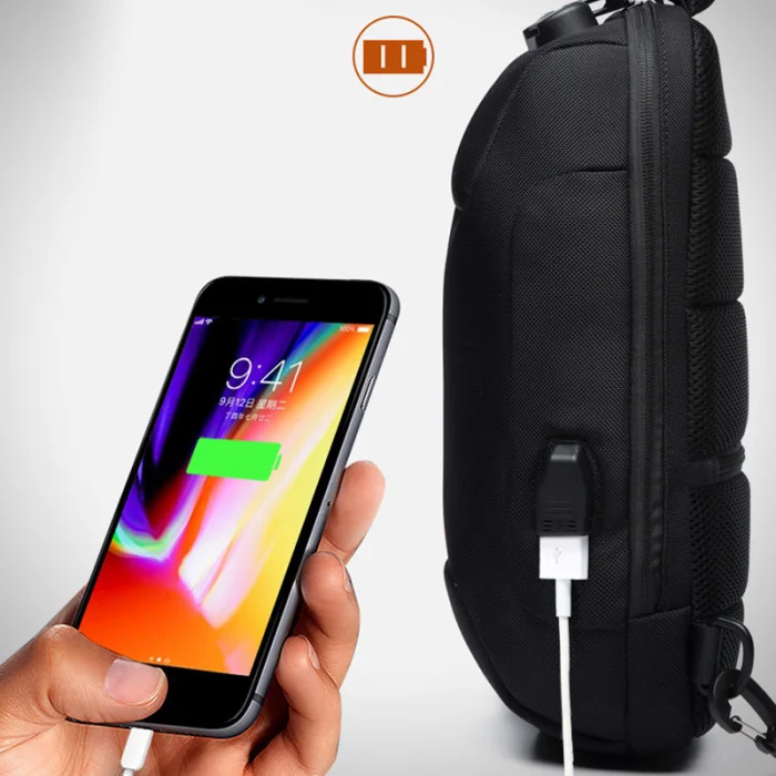 Противоугонная Сумка-слинг с usb-портом для зарядки легкая Повседневная Сумка кросс-боди Водонепроницаемая ALS88