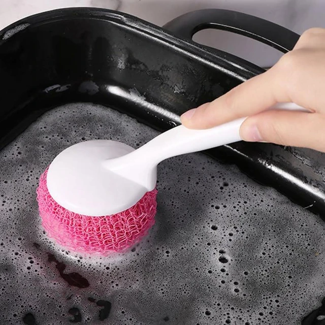 New - Kitchen Dish Pot Pan Plastic Mesh Scouring Washing Cleaning Scrubber  Pad