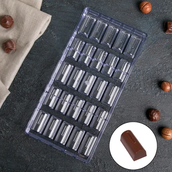 

Form for chocolate 25 cells "Bar" 28x14x2.5 cm 4459567