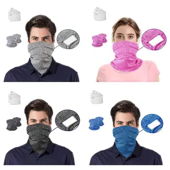 

Unisex Neck Gaiter with PM2.5 Filters Cycling Bandanas Dustproof Face Mask Scarf