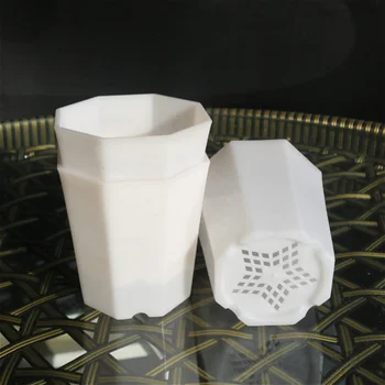 

10 Pcs Flower Pot Octagonal Imitation Ceramic Durable Simple Succulent Plant Pot Flower Pot Plastic Pot for Balcony Living Room