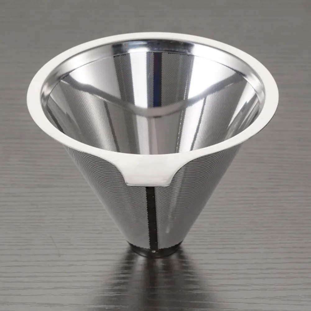Для повторного использования кофе воронка из нержавеющей стали Корзины Ресторан кухня фильтр для кофе и чая сетчатый конус Кофеварка кувшин для кофе фильтр