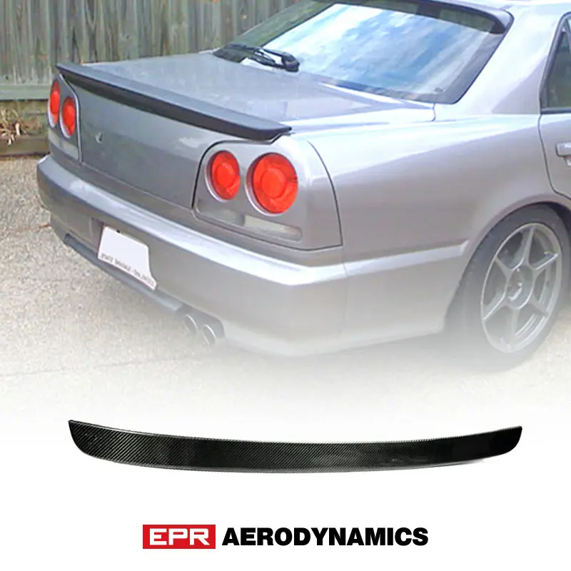 Автомобильные аксессуары для Nissan Skyline R34 углеродное волокно заднее крыло