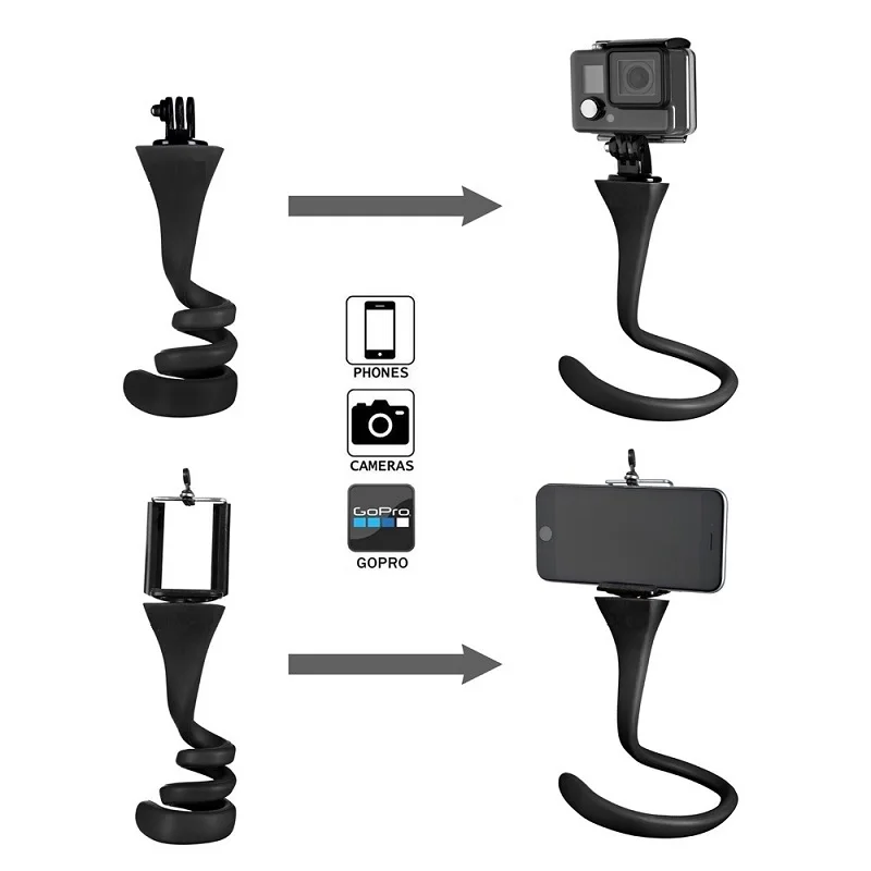 Мини-штатив для камеры Gopro Xiao Mi Yi SJ4000 Экшн-камера iphone7 6s Автомобильный подголовник