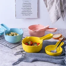 Керамический ковш для молока с одной ручкой, сковорода для молока с плоским дном, противень для приготовления картофеля фри, кастрюля для быстрого приготовления