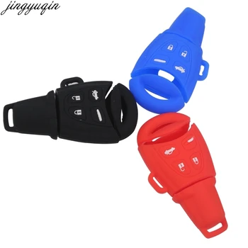 

jingyuqin 4 Buttons Silicone Car-Styling Key Case Cover For SAAB 9-3 9-5 93 95 Blank Remote Car Key Shell Fob Case Cover