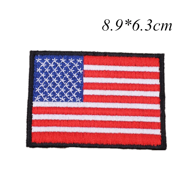 Американский флаг значок вышитый патч-наклейки на ткань Украшенные форменные значки для пальто железные на Патчи DIY ремонт патч