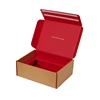 Custom logo printed cardboard black pink quick self seal postal boxes personalised adhesive tear strips box packaging 5