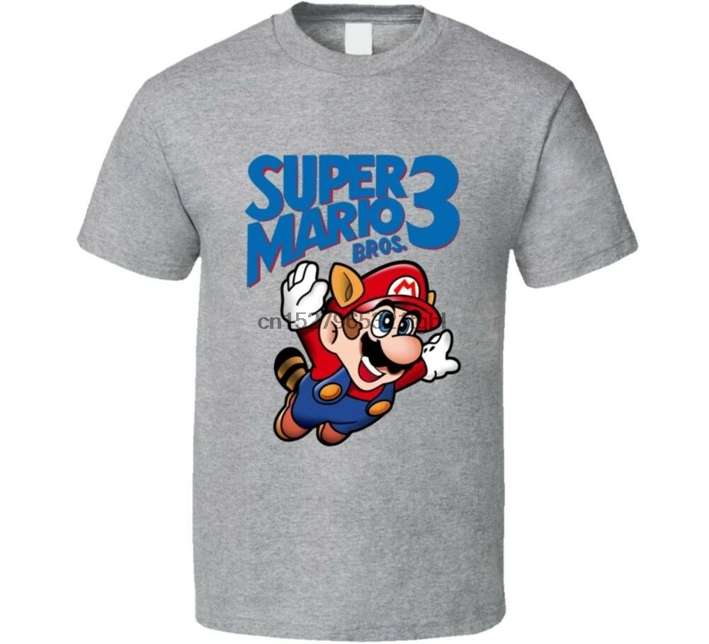 Super Mario 3 Nes Box Art Video Game Retro T Shirt | Мужская одежда