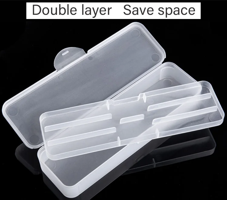 Двухслойное хранение для принадлежностей для дизайна ногтей Чехол Контейнер Органайзер Дисплей пустая коробка Стразы Кисть ручка инструмент пластиковый контейнер для маникюрных принадлежностей
