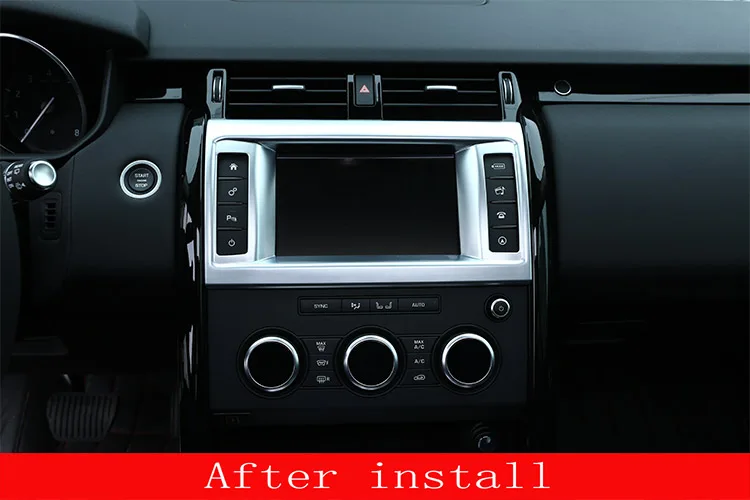 Для Land Rover Discovery 5 LR5 L462-18 ABS хром внутренняя навигационная коробка рамка Крышка отделка 3D наклейки аксессуар