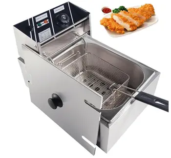 

110V /220V Commercial 10L Electric Deep Fryer Restaurant Home Oil Fat Fryer frying machine Grill Fried Chicken Chips 6L Oil