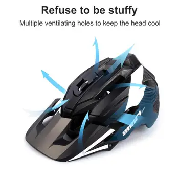 SUNRIMOON Ultralight In-mold MTB Road Bike Helmet Removable Brim Outdoor Bicycle Helmet Downhill Sports Cycling Safety Cap 4