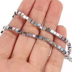 Matte 18K Rose Gold Hematite Beads - 2x2mm 185pcs (Pink multicolor)