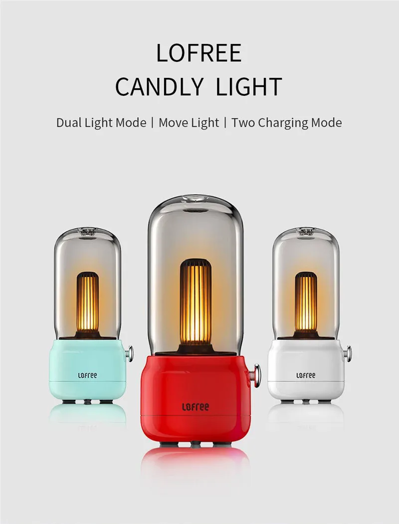 Xiaomi Youpin Lofree Candly Ретро светильник ночник Usb зарядка подставка Регулируемая яркость 1800k светодиодный светильник в форме свечи