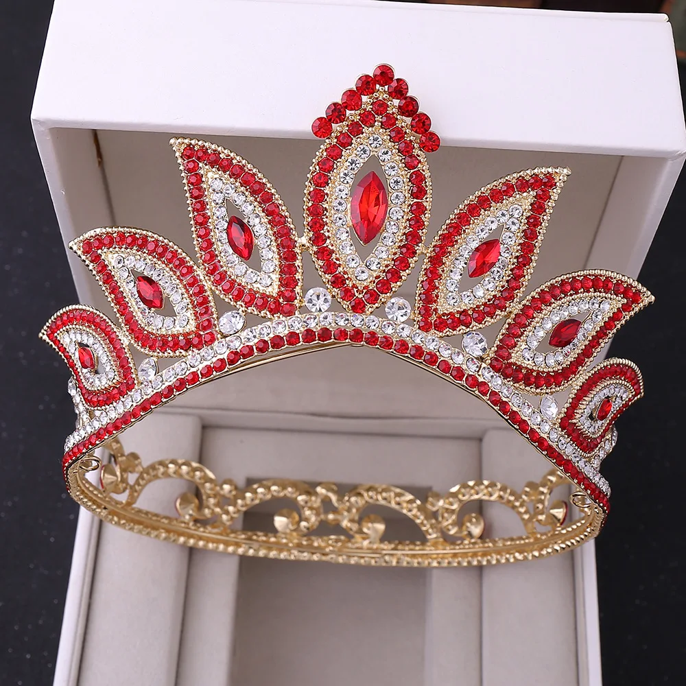 Baroque Wedding Crown Bride tiara Crowns for Queen Pageant Diadem Prom Headdress Bridal Princess Hair Jewelry Accessories