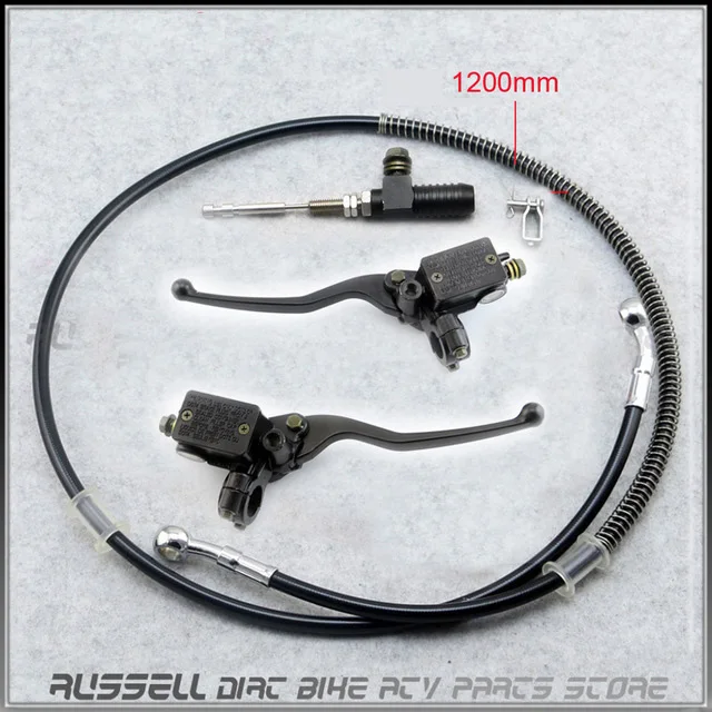 Moto Handle Bar Brake Pump Lever Hydraulic Clutch Master Cylinder ATV For M10 Majesty Cruiser Scooter T8 T5 T3 T2 CG GN pit bike - Цвет: 2brake 1hose 1clutch