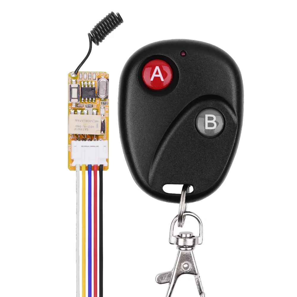 3.7V Mini RF Remote Switch 433 315 4.2V 4.5V 5V 6V 7.4V 9V 12V Small Relay Contact Wireless Switches NO COM NC With Box | Обустройство