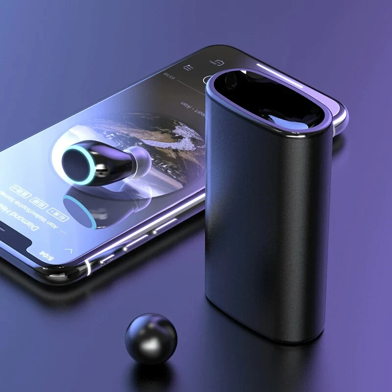 6000 мАч Внешний аккумулятор беспроводной V5.0 Bluetooth наушники Водонепроницаемая