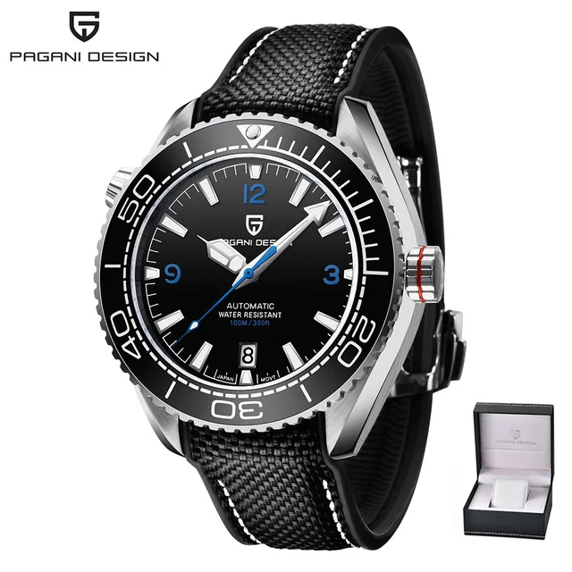 PAGANI DESIGN Men's Automatic Mechanical Watch Ceramic Bezel 100M Waterproof NH35A Movement Luxury Sapphire Glass Watch for Men 