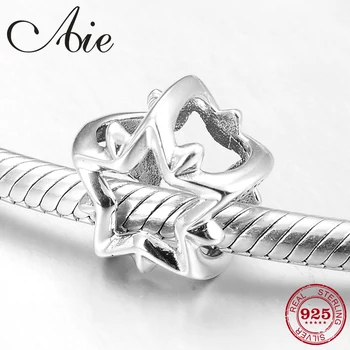

925 Sterling Silver Hollowed stars DIY beads Fit Original Pandora Charm Bracelet Jewelry making