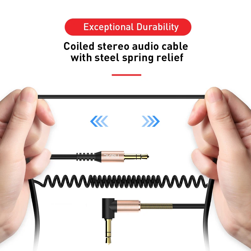 Male to Male Jack 3.5 mm Audio Aux Cable For Samsung S10 Car Headphone Speaker Wire Line Aux Cord Elbow Audio Cable 0.6m to 2.0m