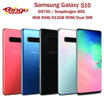 

Samsung Galaxy S10 G9730 512GB Dual Sim Unlocked Mobile Phone Snapdragon 855 Octa Core 6.1" 16MP&12MP 8GB RAM 512GB ROM NFC