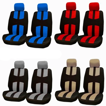 

Hot New Universal Car Front Seat Covers Protect Cover Washable Auto SUV Van Truck Bus 2 Headrest Covers + 2 Front Seat Cover