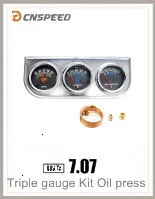 Универсальный " 52 мм тройной манометр, масляный манометр, вольтметр, температура воды, механический 12 В 3 в 1, хромированная панель yc10Ω