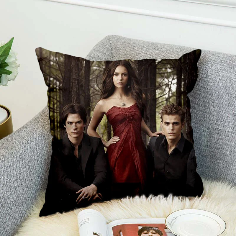 the Vampire Diaries Pillow Case Polyester Decorative Pillowcases Throw Pillow Cover style-3