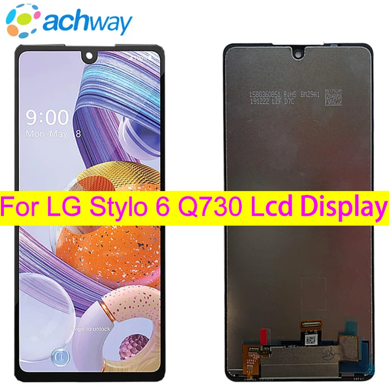 Для LG Stylo 6 Q730 LCD 8 ''сенсорный экран дигитайзер Замена с рамкой для сенсорный ЖК