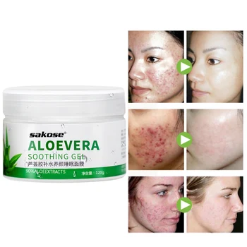 

Aloe Vera Gel Sleeping Facial Mask Whitening Cream Moisturizing Aging Nutrition Brighten Face Care