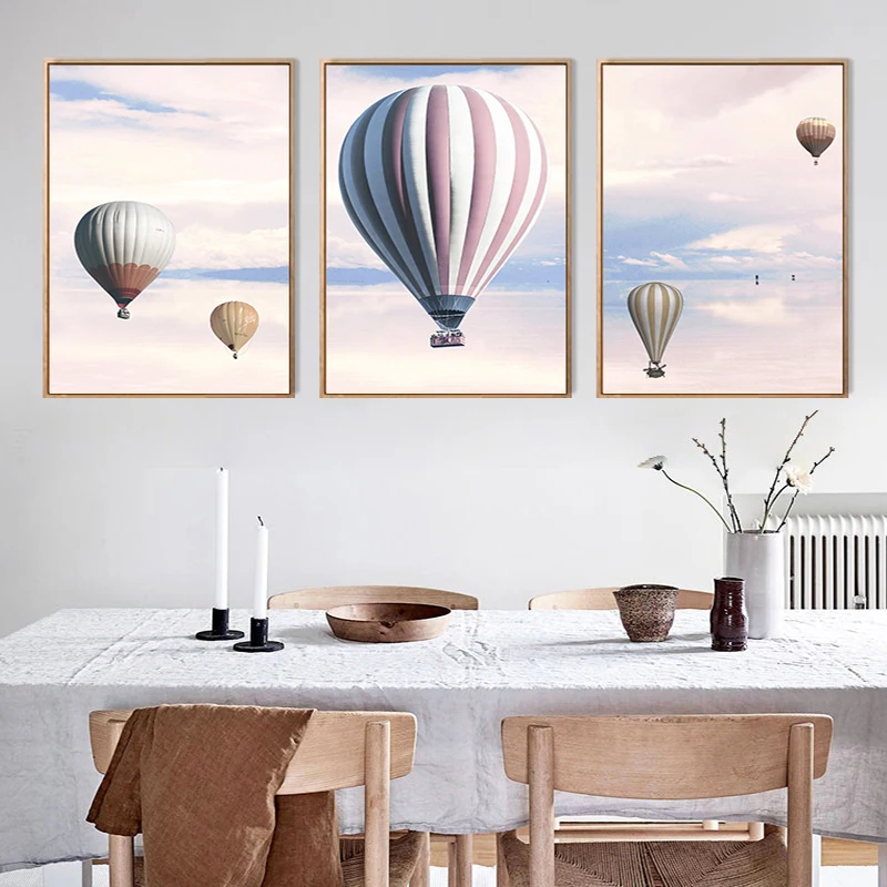 Helium-Hot-Air-Balloon-Pink-Sky-Canvas-Poster-Wall-Art-Landscape-Print-Painting-Decoration-Picture-Scandinavian (1)
