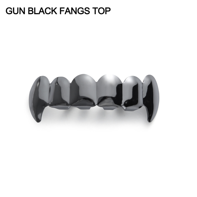 Gold Plated Rhinestone Teeth Grillz Gangsta Body Jewelry Mold Kit Hip Hop Tooth Caps Top Bottom Grill Rapper Dental Jewelry