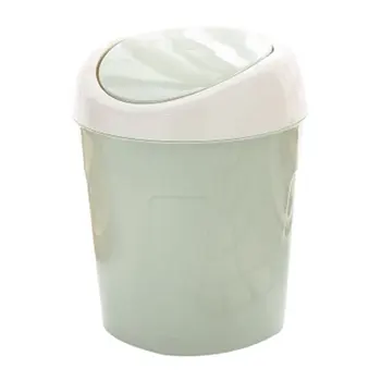 

Creative Rocking Cover Mini Trash Can Plastic Kitchen Living Room Storage Organizer Practical Desktop Trash Can