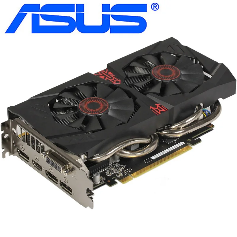 Видеокарта ASUS GTX960 4 Гб 128 бит GDDR5 видеокарта для nVIDIA Geforce GTX 960 4G HDMI DVI б/у|Графические