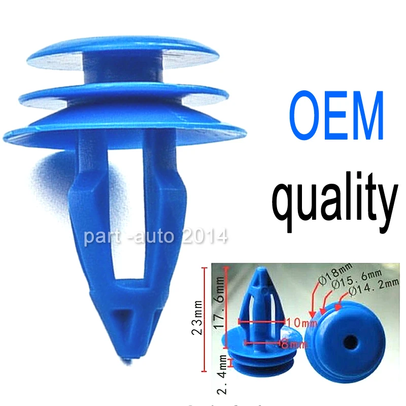 100 Clips Plastique Roue Evoque - Fixations Garniture Avant Arrière Range Rover