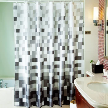 

Waterproof Bath Curtains for Bathroom Bathtub Polyester Curtain Eco-Friendly Bathing Cover Large Wide 12pcs Hooks Rido Douch