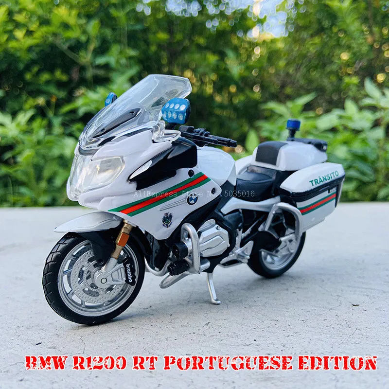 Maisto 1:18 BMW R1200 RT Portugal Police motorcycle series original authorized simulation alloy motorcycle model toy car