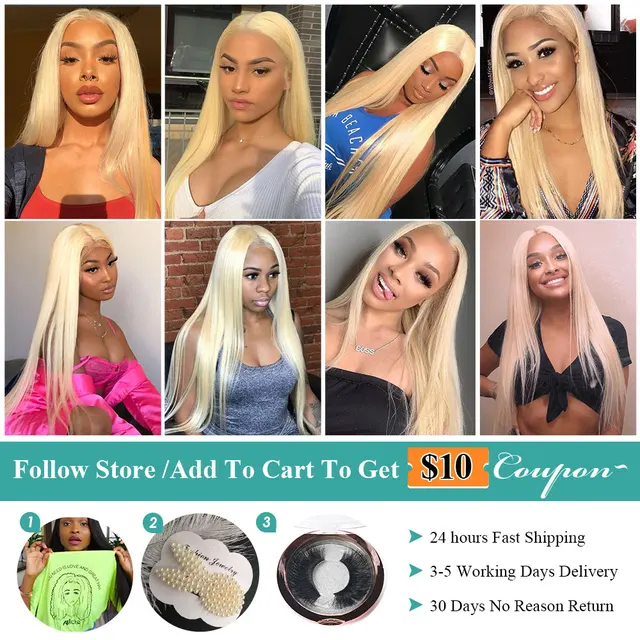 Allove 613 Full Lace Wig HD Lace Frontal Wig Blonde Lace Front Wig Human Hair Straight