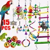 Combination Parrot Bird Toys Accessories Articles Parrot Bite Pet Bird Toy For Parrot Training Bird Toy Swing Ball Bell Standing 1
