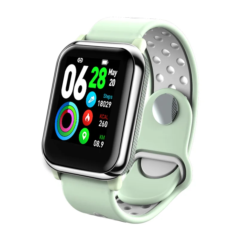 silver green Letike KY11 спортивные Смарт-часы мужские водонепроницаемые пульсометр Монитор артериального давления умный Браслет PK B57 F9 B58 S226 - Цвет: silver green