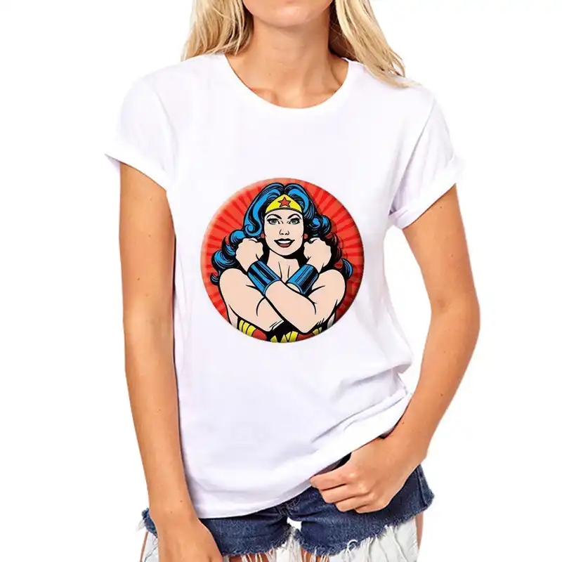 Camiseta De Manga Curta De Verao Para A Menina Maravilha Camiseta De Manga Curta Aliexpress